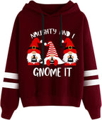 Teen Girls Cute Hoodies Print Christmas Shirts Hooded Pullover Sweatshirts Xmas Tops Blouse